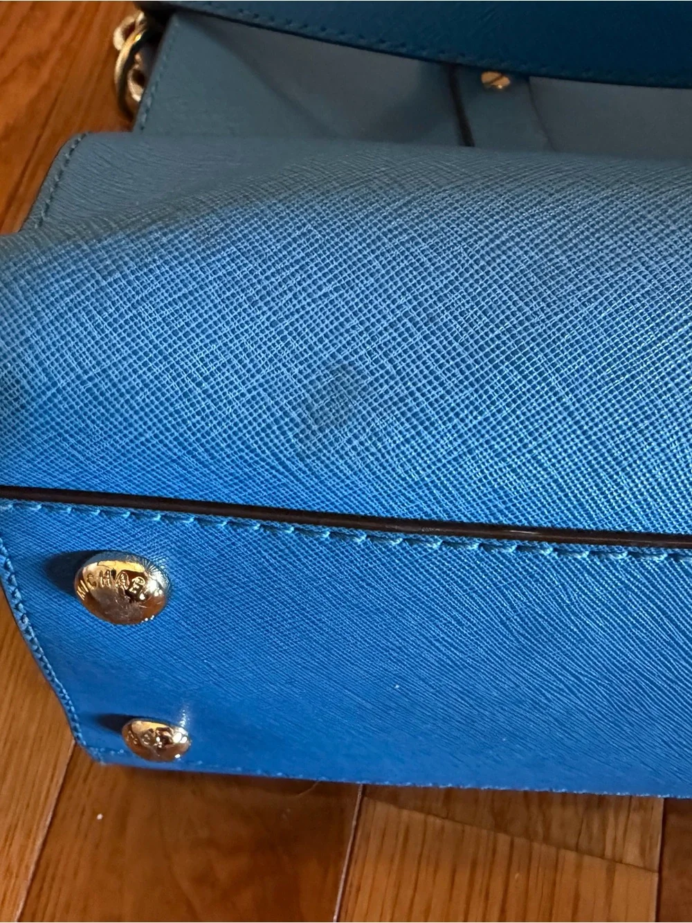Authentic Michael Kors Large Bright Blue Hamilton Bag